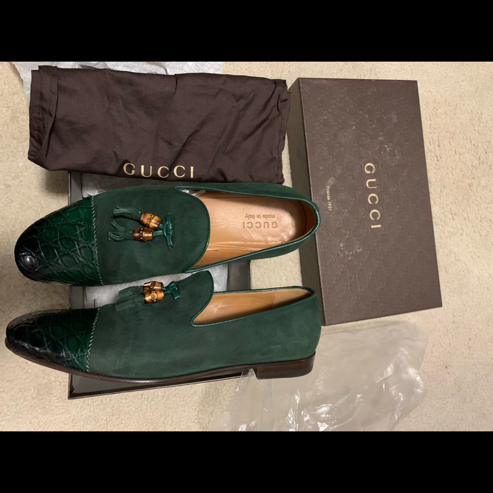 Gucci suede loafers